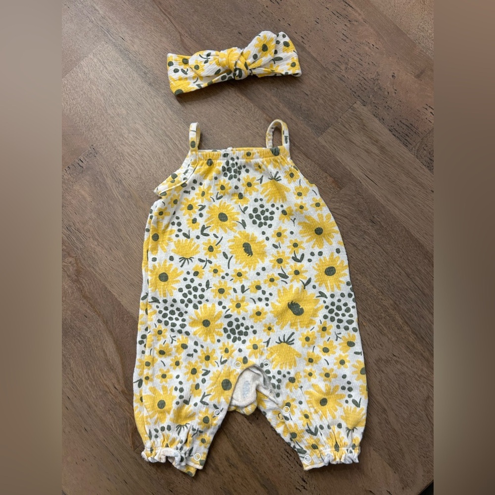Infant headband and romper set
